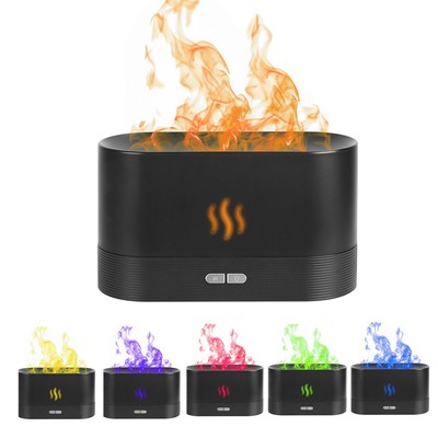 3D Flame Air Humidifier Essential Oil Ultrasonic Aroma Diffuser Office Mist Tool