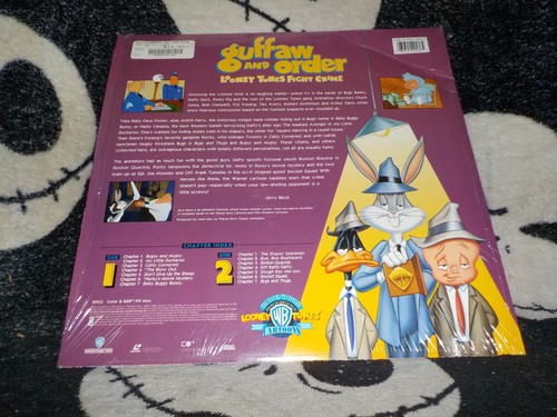 Guffaw and Order Looney Tunes Fight Crime Laserdisc Open Shrink Free Ship $50 - Picture 2 of 2