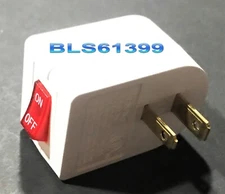 2 Prong Single Outlet Red LED Lighted Electric ON OFF Power Switch AC Wall Plug