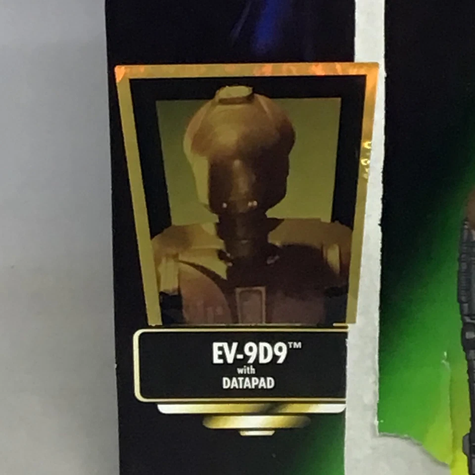 Vint 1997 Star Wars Power Of The Force EV-9D9 W/ Original Datapad + Cardback - Image 2 of 4