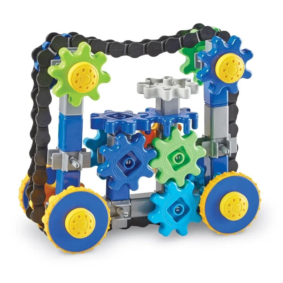 STEM Building Set 108 Pieces Gears Treadmobiles Engineering Toy for Kids - Image 4 of 4