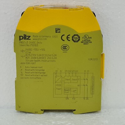PILZ PNOZ S3 24VDC 2N/O SAFETY RELAY Ident. no.: 750103 | eBay