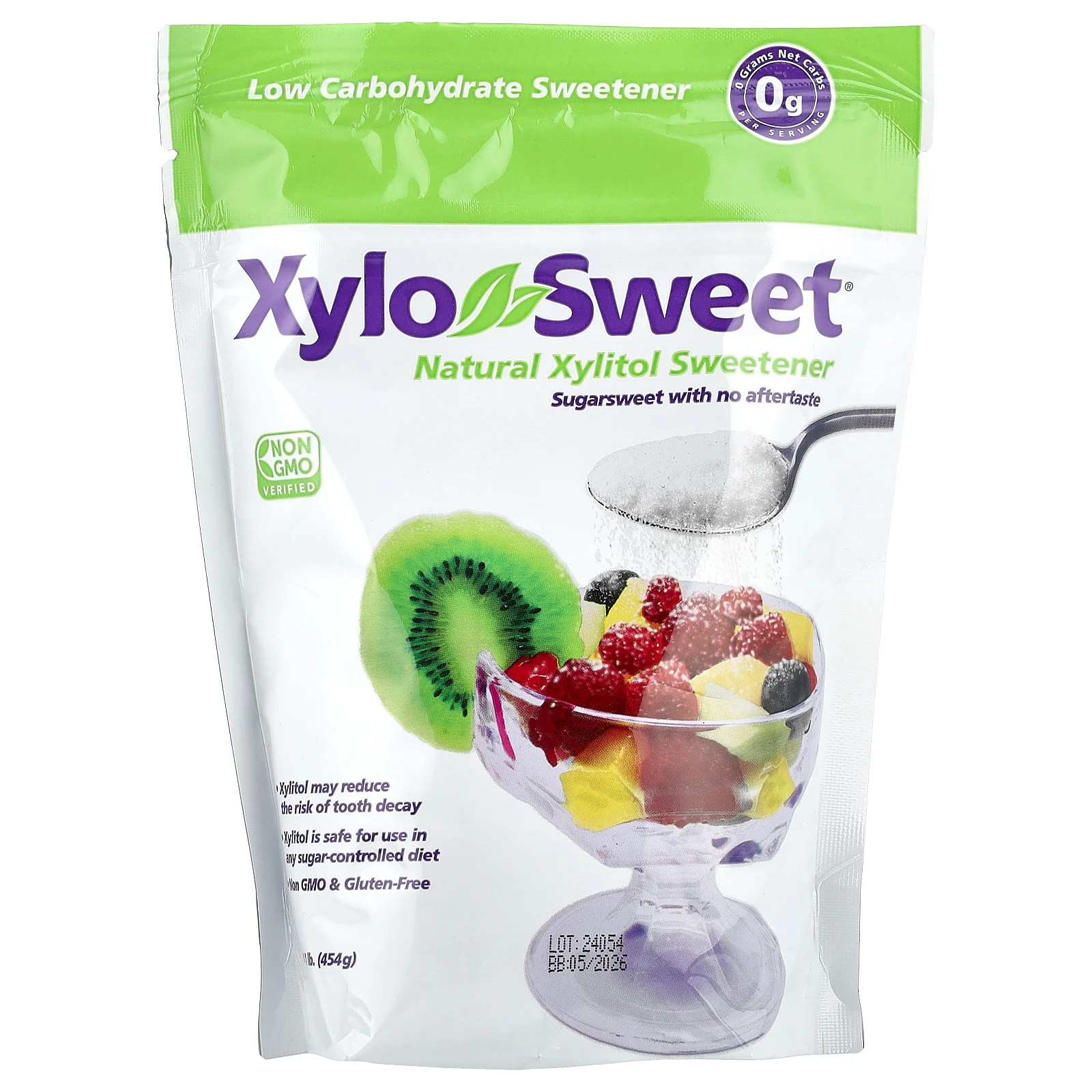 Полностью натуральный подсластитель на основе ксилита Xlear XyloSweet, 1 фунт 454 г, Полностью натуральный
