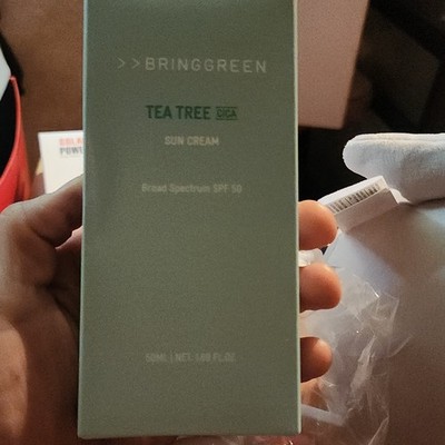 BRING GREEN Tea Tree Mineral Sun Cream SPF 50 Broad Spectrum Face 1.69 fl oz