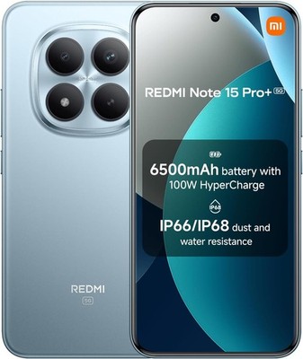 XIAOMI Redmi Note 15 Pro+ 5G, Smartphone 8+256GB, massiver 6500mAh Akku blau