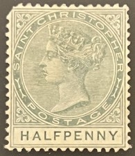 Saint Christopher 1882-84 Queen Victoria Halfpenny Stamp