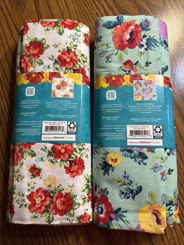 NEW 2 Pioneer Woman Fabric Vntg Floral & Breezy Blossom Cotton 44"×3 Yards Each - Picture 2 of 2