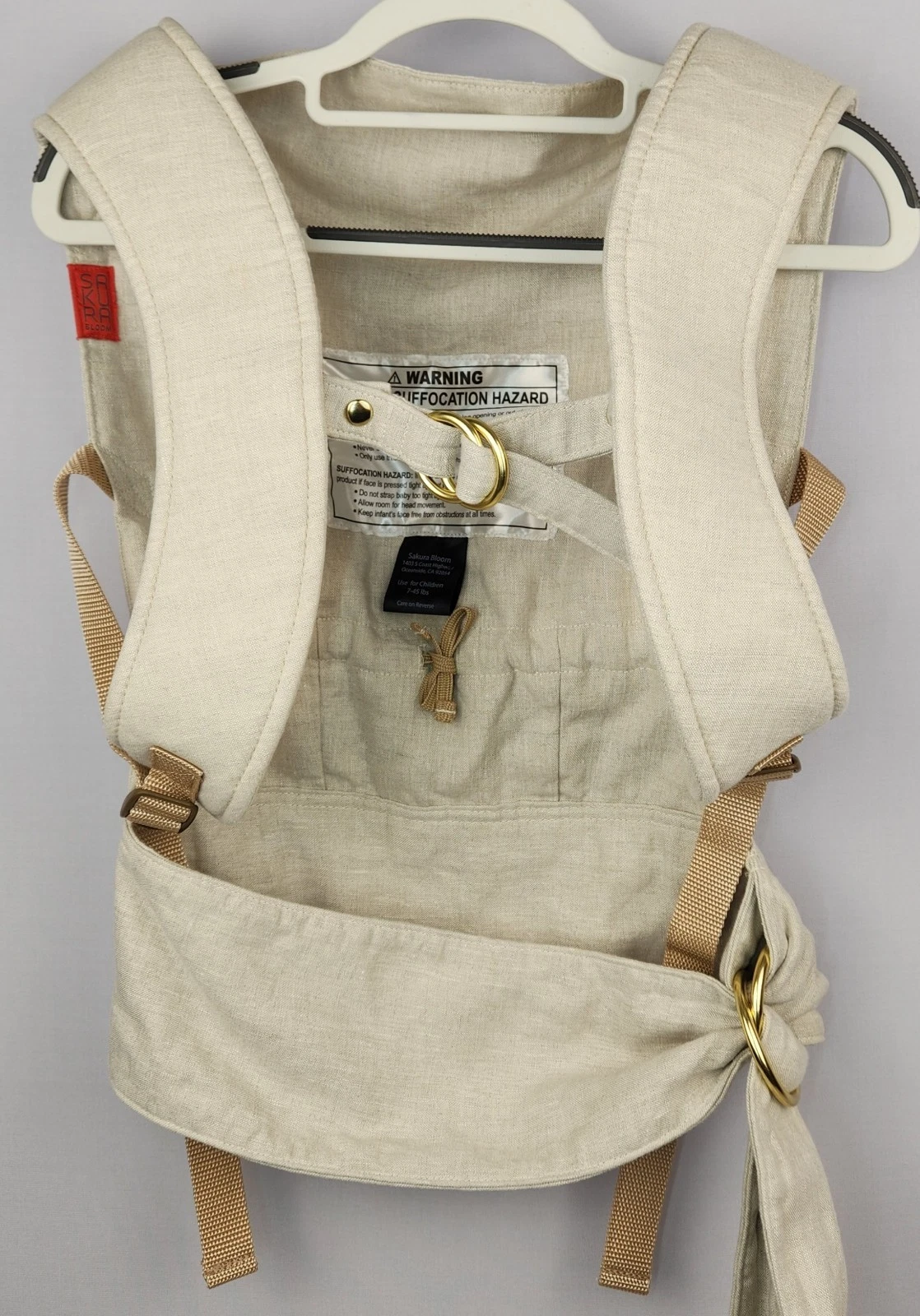 Sakura Bloom Scout Linen Baby Carrier Oat Beige Ring Sling Style USA Made
Opens in a new window or t