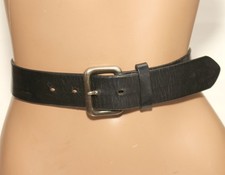 EXPRESS Black Genuine Italian Leather Belt SIZE 30 / XS/S -- 35" Long Very Nice