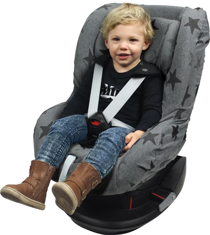 DOOKY Grey Stars Sitzbezug für Kindersitz universale Passform für viele