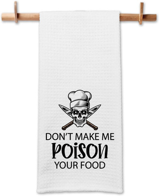 Funny Kitchen Towels Don'T Make Me Your Food Soft Dish Towels Funny Skull Kitche
