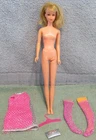 1960's Francie Doll W/#1208 Silver Cage Dress-Stockings-Bag-Hanger~Very Good~WOW