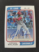 2023 Topps Heritage Real One Autographs Jordan Walker RC ROOKIE ON CARD AUTO. rookie card picture