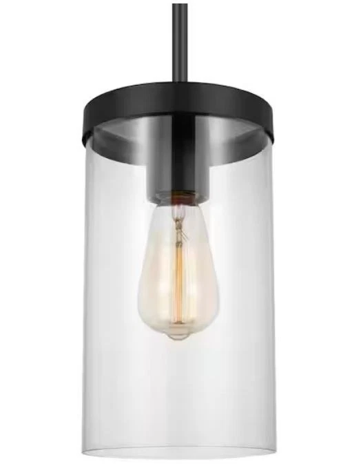 NUEVO COLGANTE DE LUZ VISUAL COMFORT ZIRE-1 EN NEGRO MEDIANOCHE | 6590301-112 Foto 2 de 4