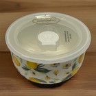 Grace Pantry Lemon Porcelain Food Storage Container w/ Vented Lid 5” NEW!