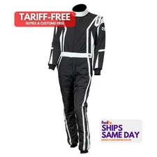 Zamp ZAMR10003M Black M Fire Retardant Fabric Driving Suit SFI 3.2a/5 Performanc