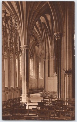 Vintage Lady Chapel Wells Cathedral Gothic Interior Postcard Judge's