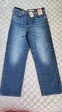 NWT Levi's Women's Ribcage Straight Ankle Blue Denim Jeans - Size 29 30x26.5 