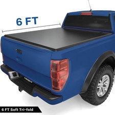 6ft Frp Soft 3-fold Tonneau Cover For 1983-2011 Ford Ranger Fleetside Truck Bed