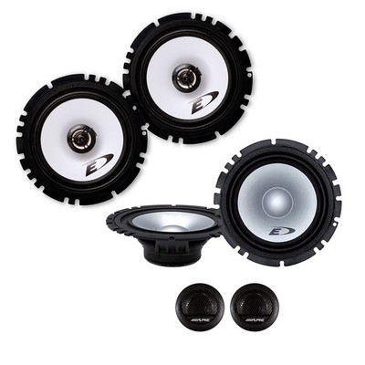 ALPINE 16,5cm Front/Heck Auto Lautsprecher Komplett-SET für VW (#369)