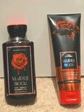  Bath & Body Works Vampire Blood Shower Gel 10fl, Body Cream 8oz 