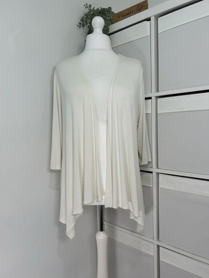Kettlewell Colours 3/4 Arm Wasserfall offene Strickjacke Gr. LL elfenbein/creme