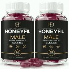 HoneyFil Gummies, Male Performance Gummy Energy Support for Men -2 Pack