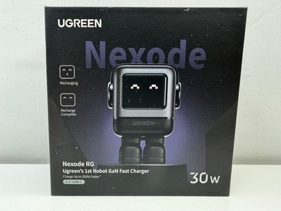 Ugreen Nexode RG 2x USB C & 1x USB A Fast Charger 30W New Sealed