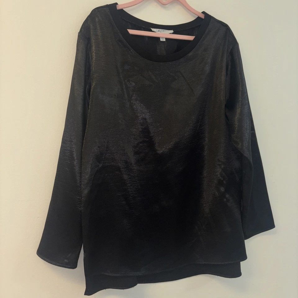 Женский топ Libby Edelman размер Lg черный Whimsigoth Emo Career Vamp с длинным рукавом - Изображение 3 из 4