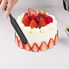 SPATOLA IN SILICONE CM 24 COLORE NERO PER ALIMENTI UTENSILE DOLCI PASTICCERIA