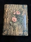 Antique Victorian Art Nouveau Celluloid Album with Floral Velvet Back and Photos — photo 1