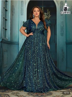 QOQ plus size women's formal party dress shiny summer evening gown Size 0XL | eBay QOQ plus size women's formal party dress shiny summer evening gown Size 0XL | eBay