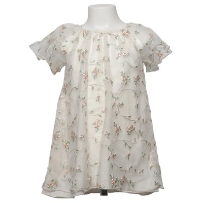 Shein, Kleid, Größe: 104, Beige/Mehrfarbig, Polyester, Blumen, Spitze #oMH
