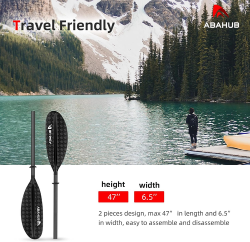 1 X Carbon Kayak Paddles, 90.5 Inches Kayaking Oars for Boating, Canoeing with F - Picture 6 of 7