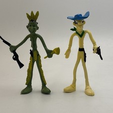 Cowboy And Indian Native American Vintage Bendable Figures Toys Lot Of 2