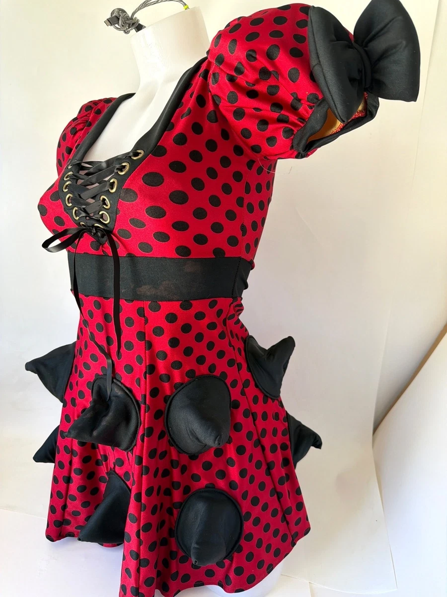 J Valentine Rebel Minnie Mouse Rave Costume Dress Size S/M AS IS