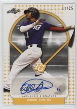 2018 Leaf Perfect Game National Showcase Yellow 11/25 Oscar Santos Auto 00q0