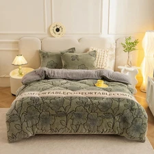 Bohemian Style Thick Warm Winter Blankets Bed King Queen Size Snowflake Velvet