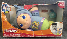 NEW Playskool Lullaby Gloworm Blue Glow Worm 2009 Hasbro Toy Baby Battery READ