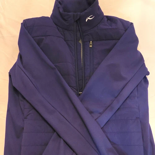 KJUS Men's Blue Quilted Softshell Full Zip Stand-Up Collar Jacket Size 48 - product listing photo