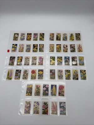 WD & HO Wills, Cigarette Cards, Adhesive, Wild Flowers, 50/50 Full Set 1936