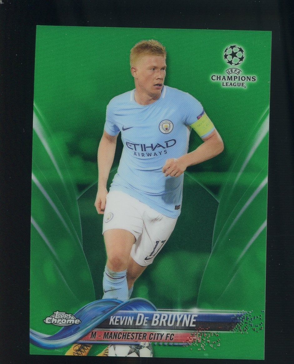 2017-18 Topps Chrome UCL Soccer Green Refractor #69 Kevin De Bruyne 96/99