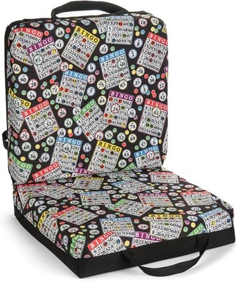 Classic Bingo Pattern Seat Cushion � Extra Thick 3� Medium, Black