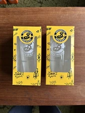 2x Brooklyn Brewery One Pint 20oz Glass Laser - New Boxed 
