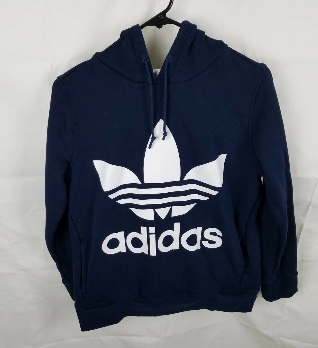 Adidas navy trefoil best sale hoodie