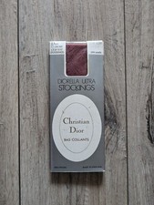 Christian Dior Diorella Ultra Vintage Stockings french pink suede 15 den Made in