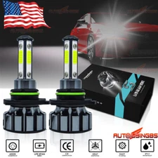 4-Sides Combo 9006 HB4 LED Headlight Bulbs High/Low Beam Super Bright White Kit