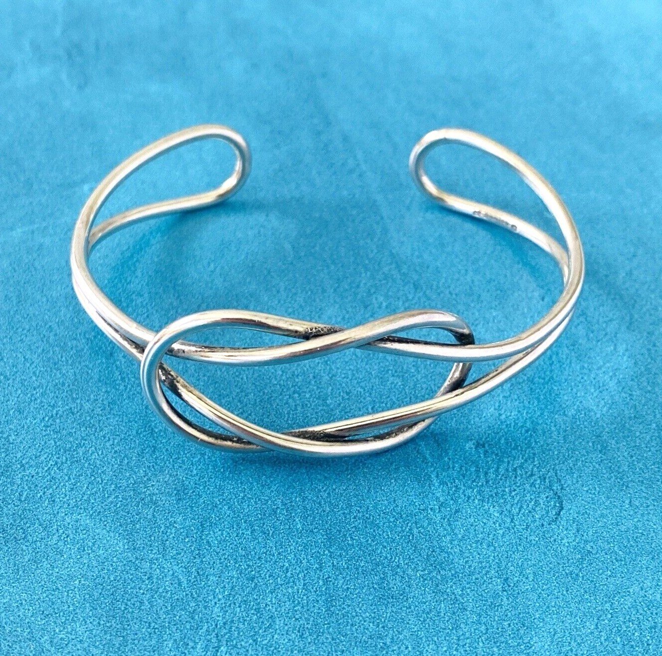 Beau Sterling Silver Interlocking Cuff Bracelet V… - image 2