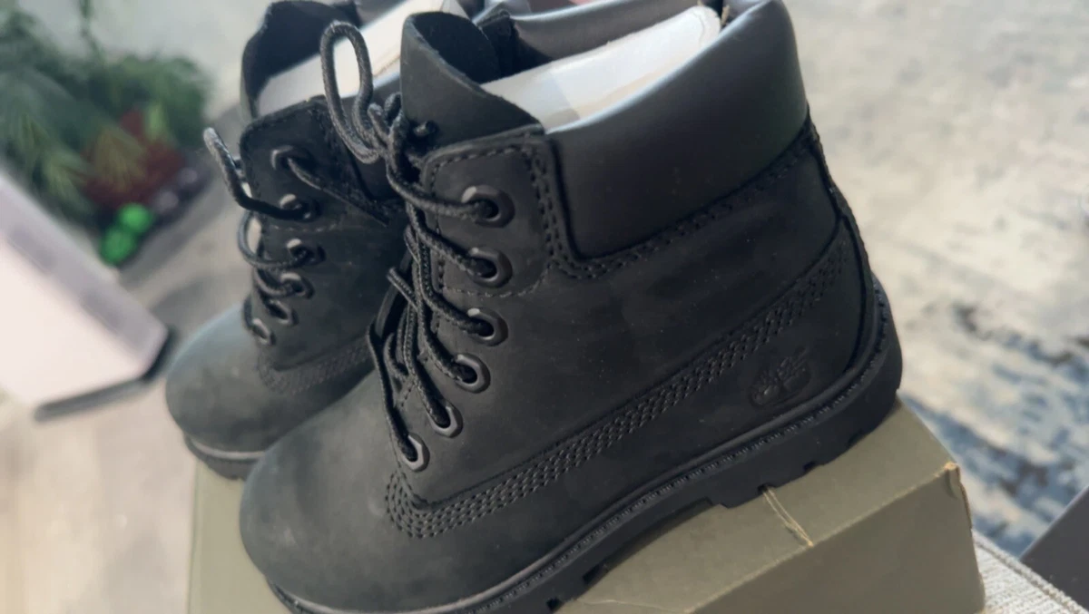 Timberland 6Inch Premium Boots Toddler Size 9C Black TB012807 eBay