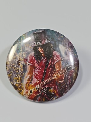 Slash Button Pin Guns N Roses Lead Guitarist 1.75